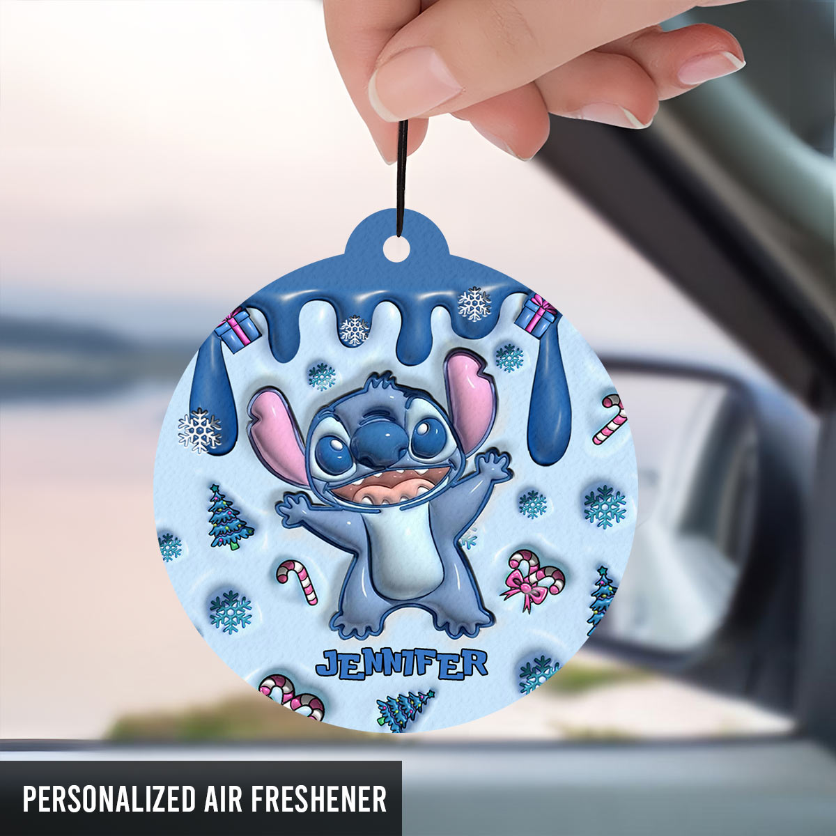 Personalized Ohana Circle Air Freshener Christmas Gift
