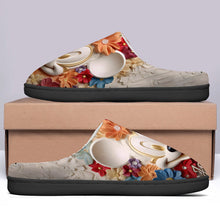 Load image into Gallery viewer, Personalized Mouse Slippers with Custom Name Floral Design Gift

