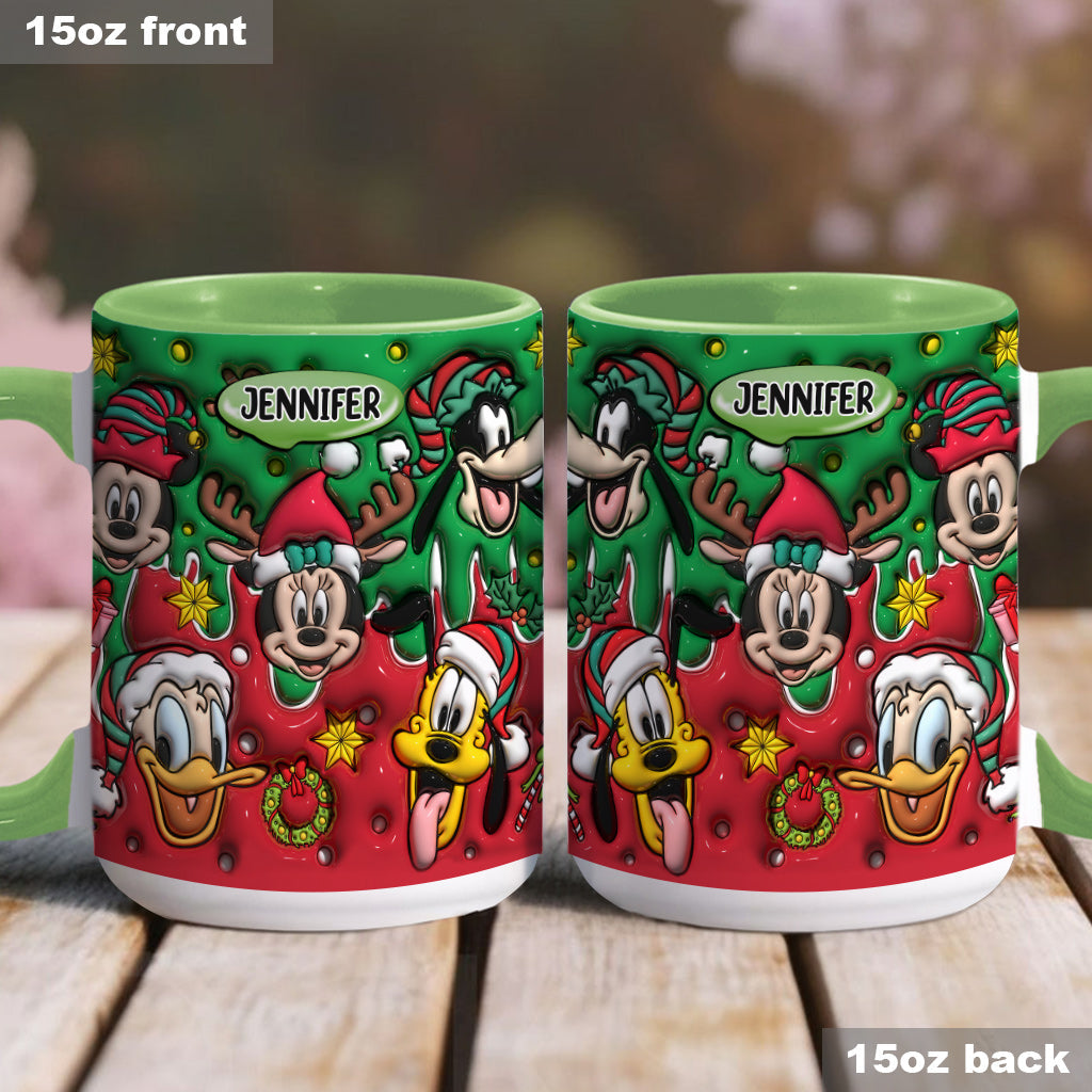 Personalized Christmas Mouse Accent Mug Custom Name Gift