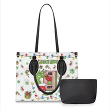 Load image into Gallery viewer, Personalized Grinch Mode Christmas Leather Handbag Gift for Her
