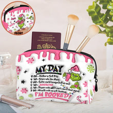 Load image into Gallery viewer, Personalized Christmas Makeup Bag Custom Name Gift

