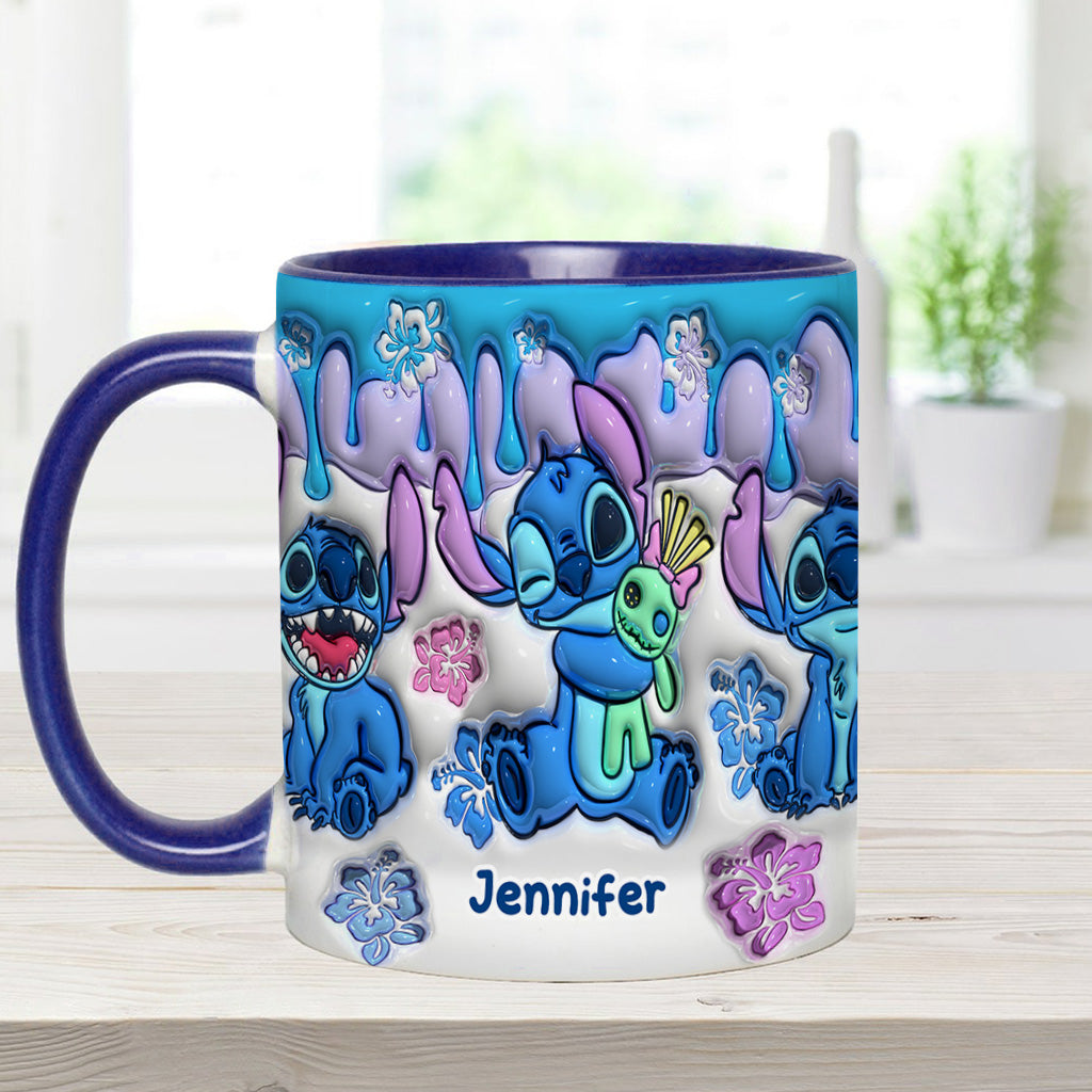 Personalized Ohana Accent Mug Custom Name Gift for Mom/Dad