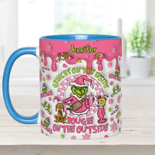 Load image into Gallery viewer, Personalized Christmas Accent Mug Grinchy On The Inside Gift

