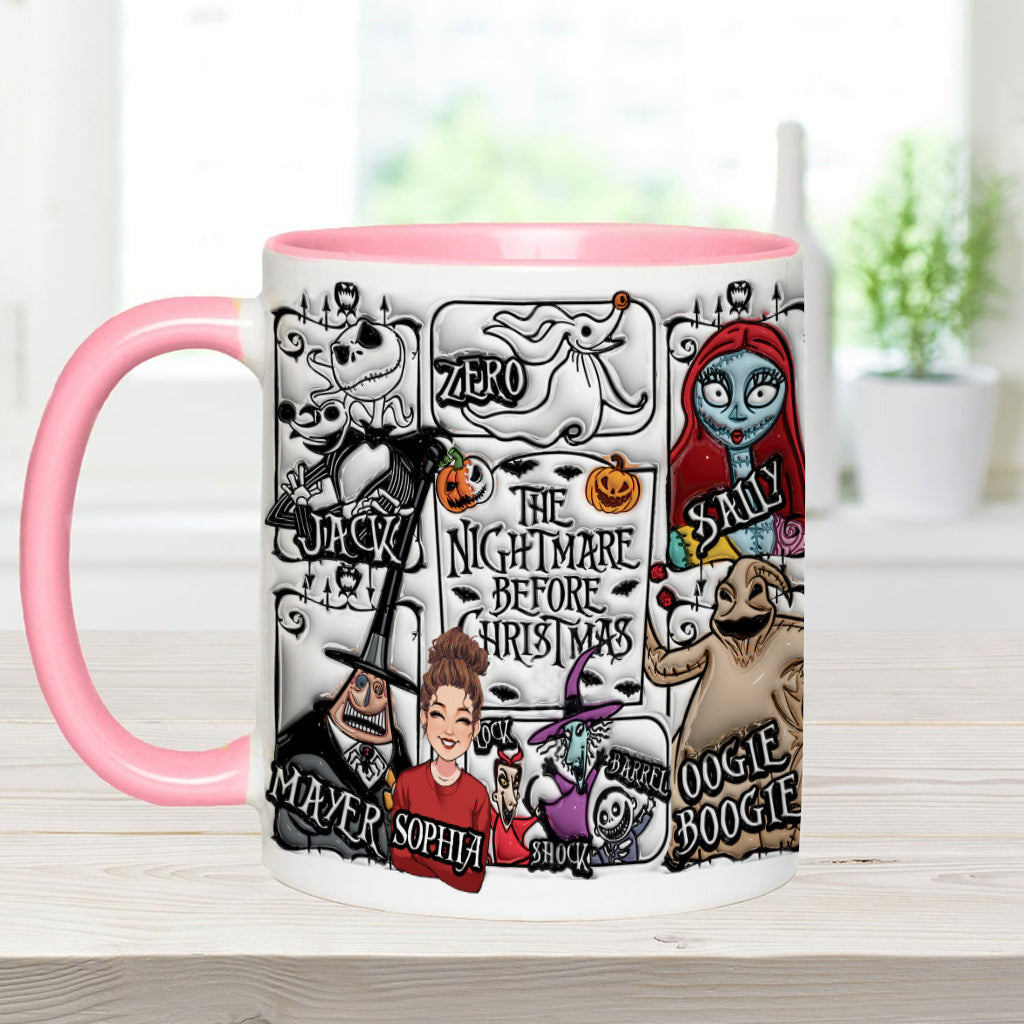 Personalized Nightmare Before Christmas Accent Mug Gift Idea