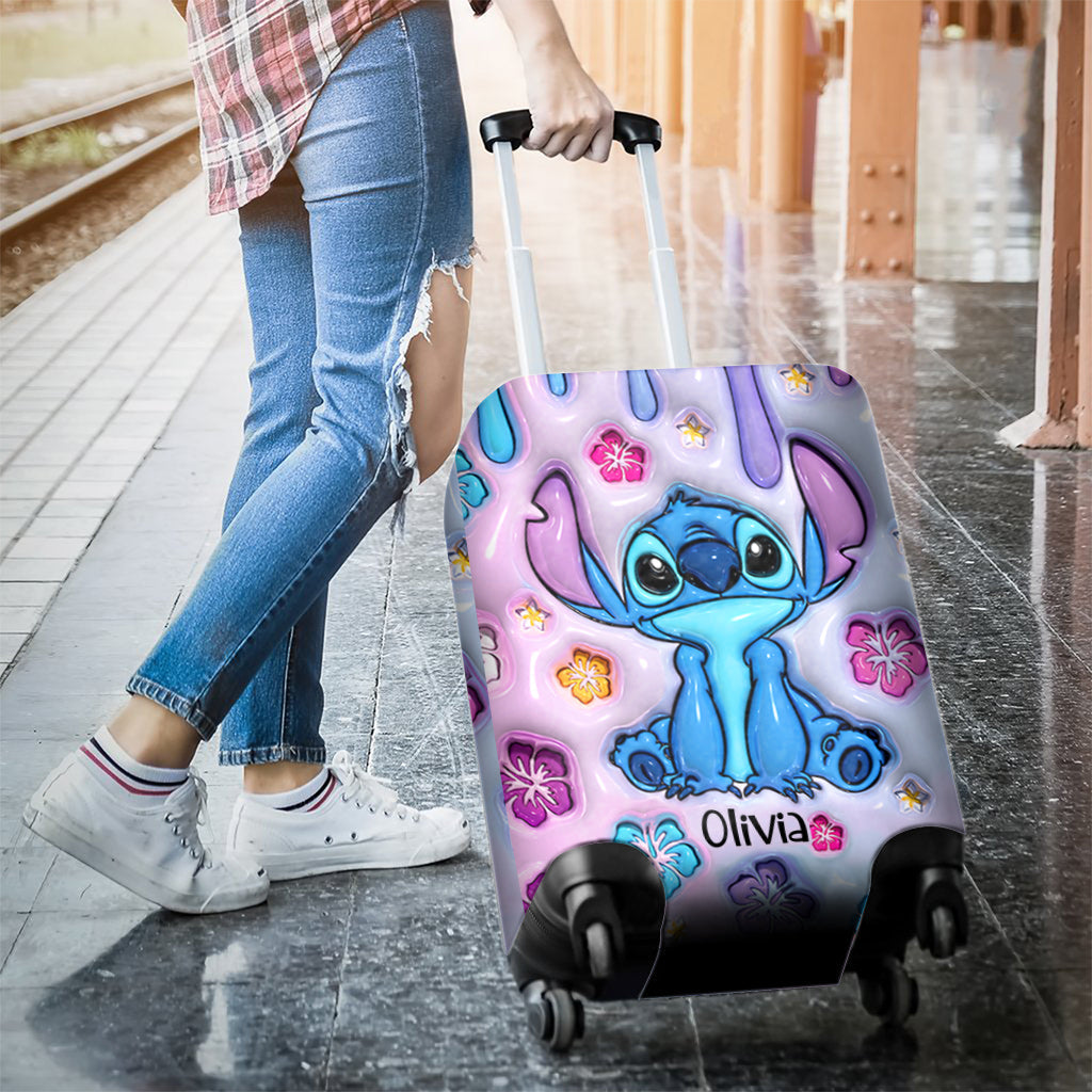 Personalized Ohana Luggage Cover Custom Name Gift for Travelers