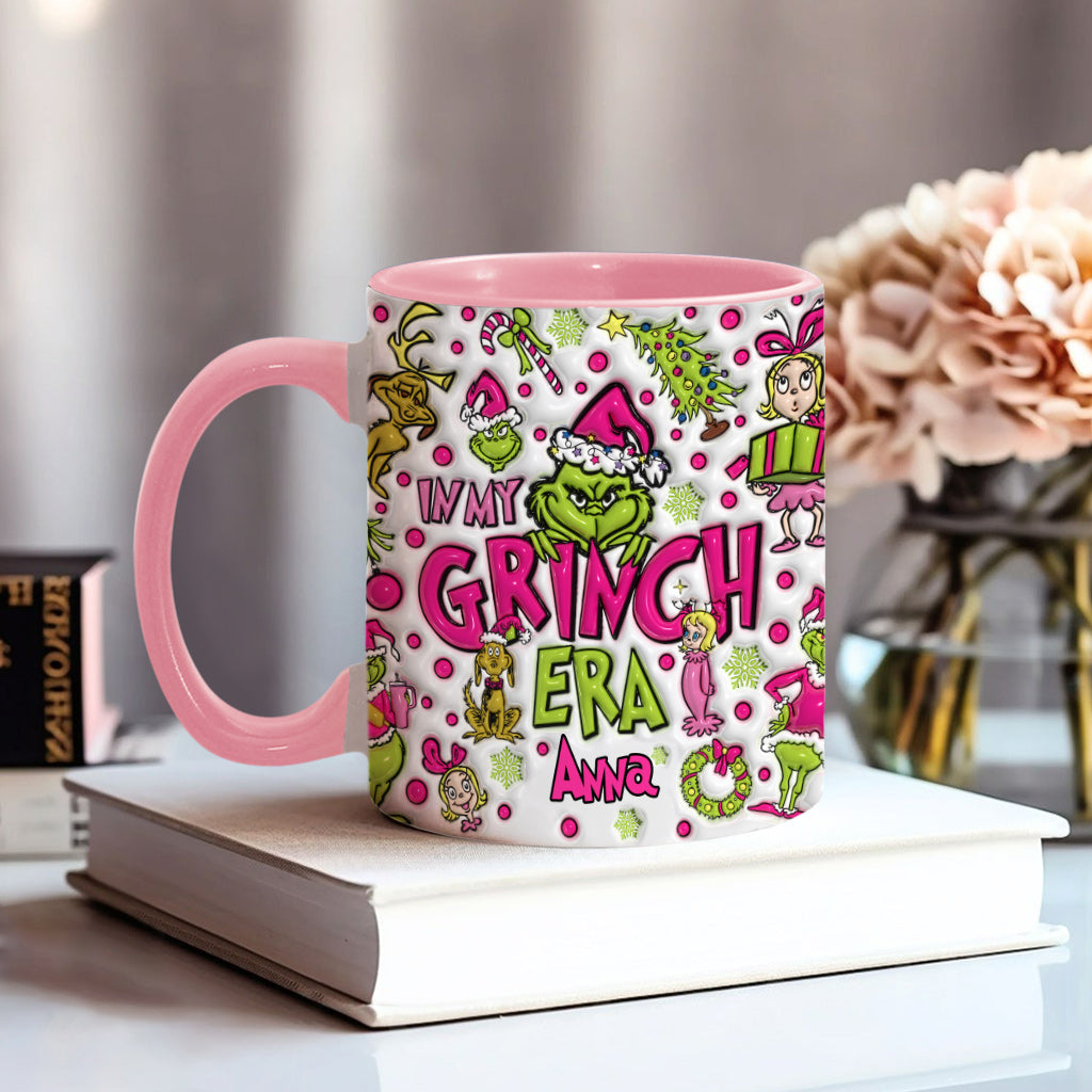 Personalized Grinch Accent Mug Custom Name Holiday Gift