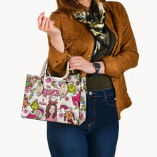 Load image into Gallery viewer, Personalized Grinch Leather Handbag Custom Name Christmas Gift
