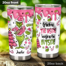 Load image into Gallery viewer, Personalized Grinch Tumbler Custom Name Holiday Drinkware
