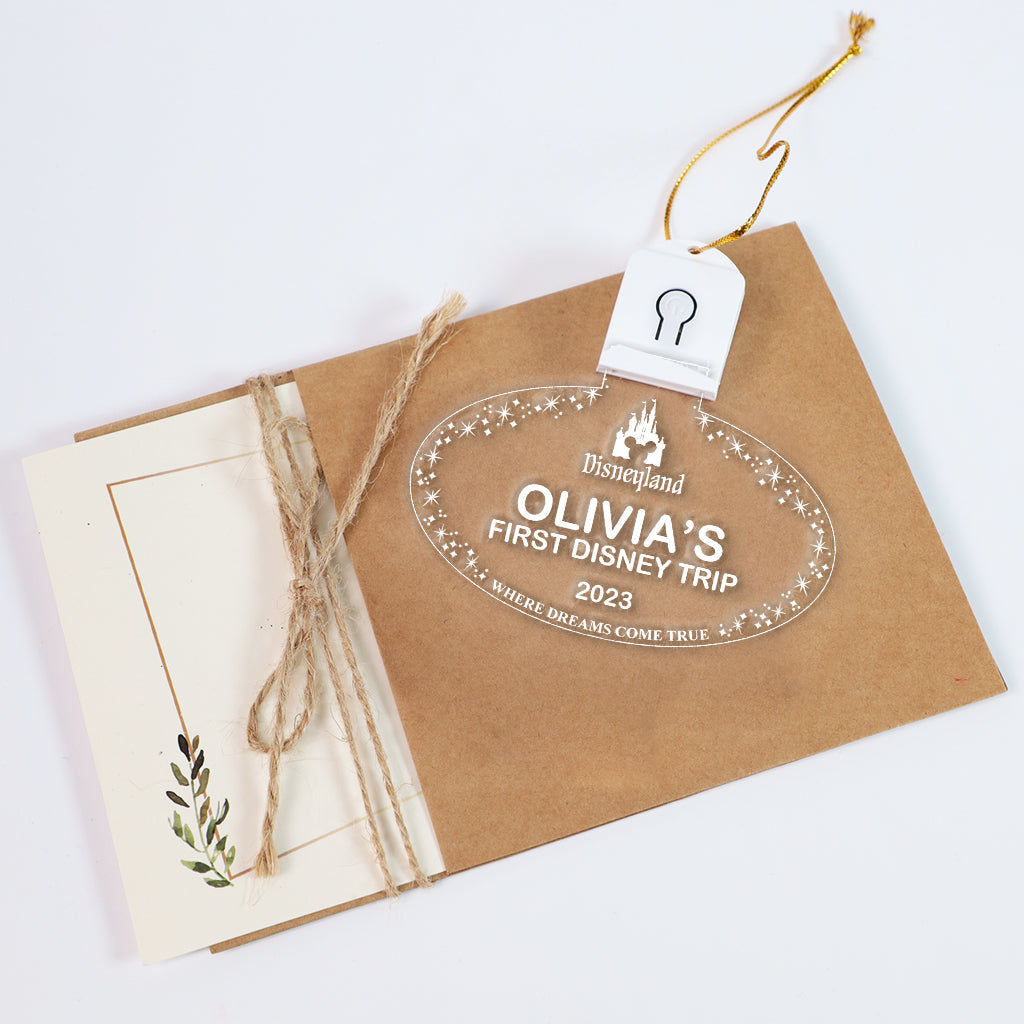Personalized LED Acrylic Ornament with Custom Name for Christmas