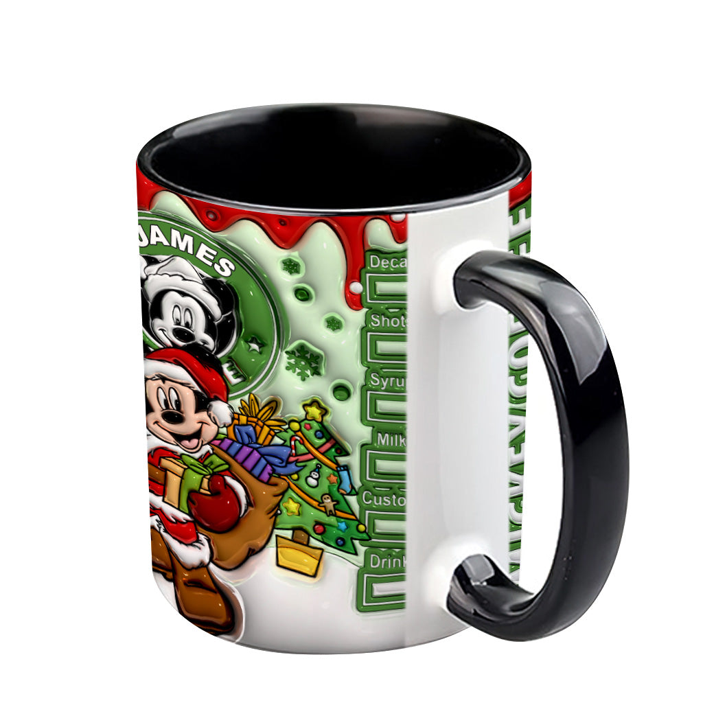 Personalized Christmas Mouse Accent Mug Custom Name Gift