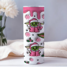 Load image into Gallery viewer, Personalized Pink Skinny Tumbler Custom Name Holiday Gift
