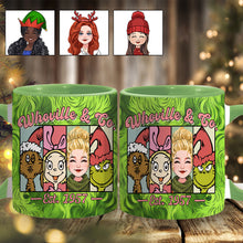 Load image into Gallery viewer, Personalized Holiday Accent Mug Custom Name Whoville Gift
