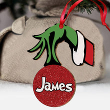 Load image into Gallery viewer, Personalized Grinch Merry Christmas Ornament Gift for Kids
