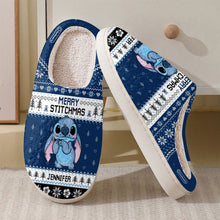 Load image into Gallery viewer, Personalized Ohana Slippers with Custom Name for Christmas Gift
