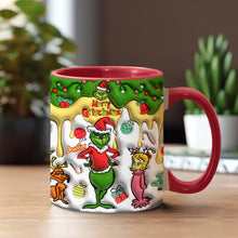 Load image into Gallery viewer, Personalized Merry Grinchmas Accent Mug Custom Name Gift
