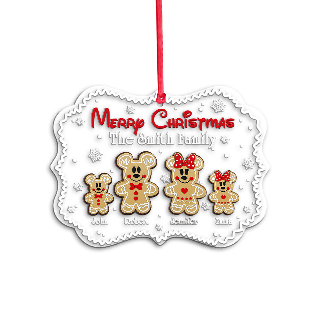 Personalized Christmas Ornament Custom Family Gift Acrylic 3mm