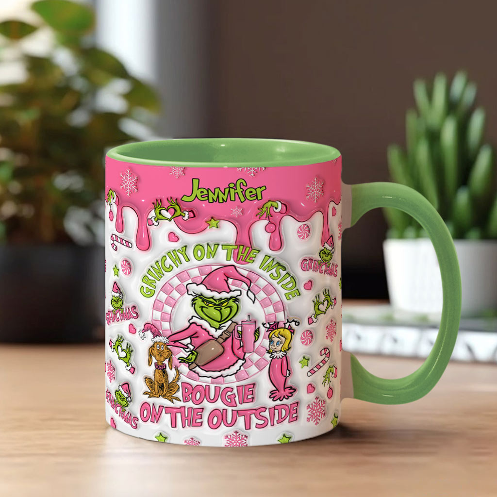 Personalized Christmas Accent Mug Grinchy On The Inside Gift