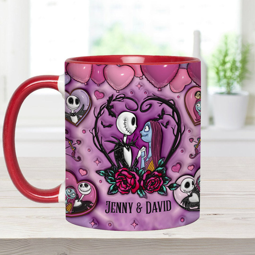 Personalized Nightmare Accent Mug Custom Name Gift for Couples