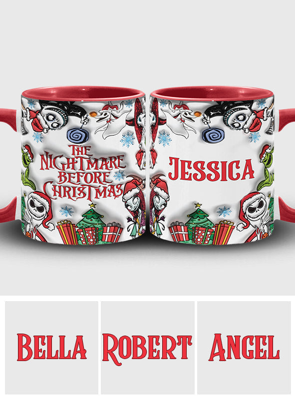Personalized Nightmare Before Christmas Accent Mug Gift for Halloween & Christmas