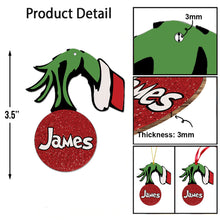 Load image into Gallery viewer, Personalized Grinch Merry Christmas Ornament Gift for Kids
