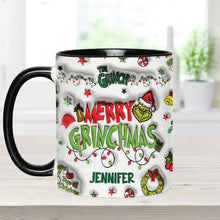 Load image into Gallery viewer, Personalized Grinch Christmas Accent Mug Custom Name Gift
