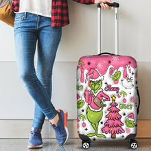 Load image into Gallery viewer, Personalized Grinchmas Luggage Cover Custom Name for Christmas
