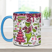 Load image into Gallery viewer, Personalized Grinch Accent Mug Custom Name Christmas Gift
