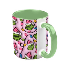 Load image into Gallery viewer, Personalized Christmas Accent Mug with Grinch Design for Kids
