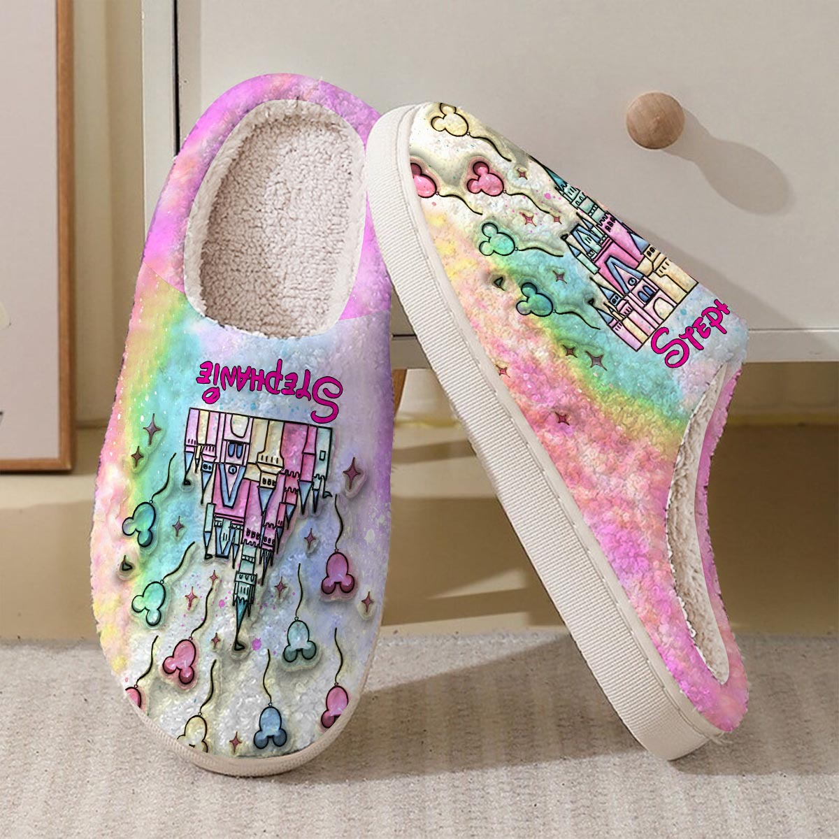 Personalized Cozy Mouse Slippers Custom Design Gift