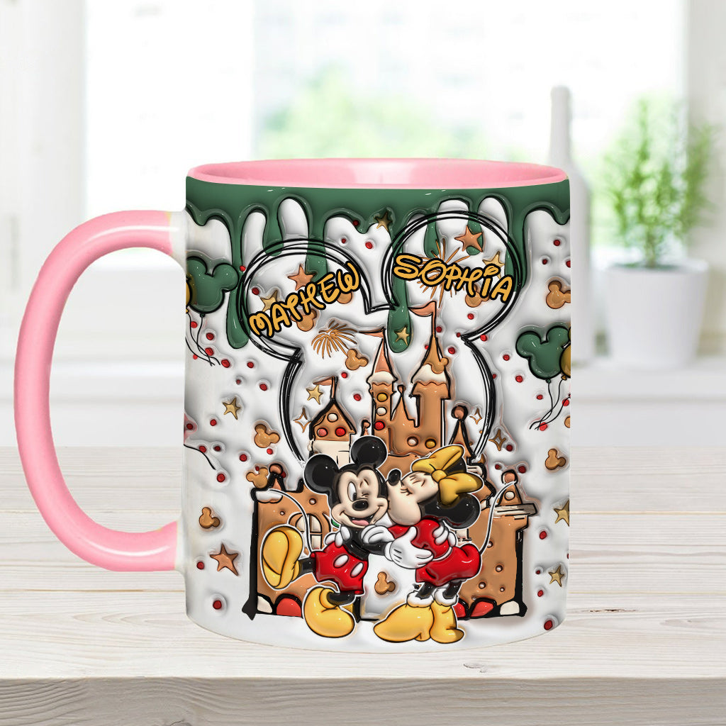 Personalized Accent Mug with Two-Tone Design for Couples