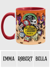 Load image into Gallery viewer, Personalized Nightmare Before Christmas Mug Custom Name Gift
