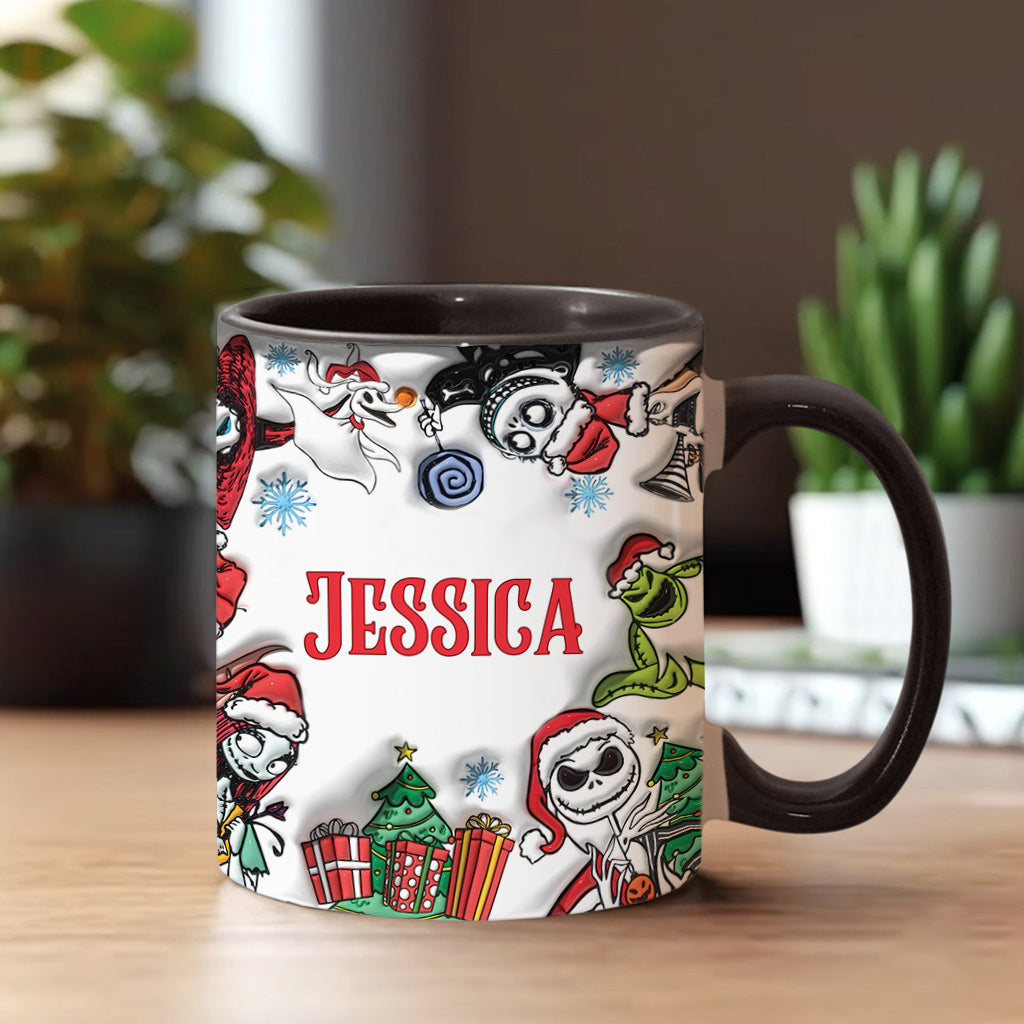 Personalized Nightmare Before Christmas Accent Mug Gift for Halloween & Christmas