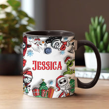 Load image into Gallery viewer, Personalized Nightmare Before Christmas Accent Mug Gift for Halloween &amp; Christmas
