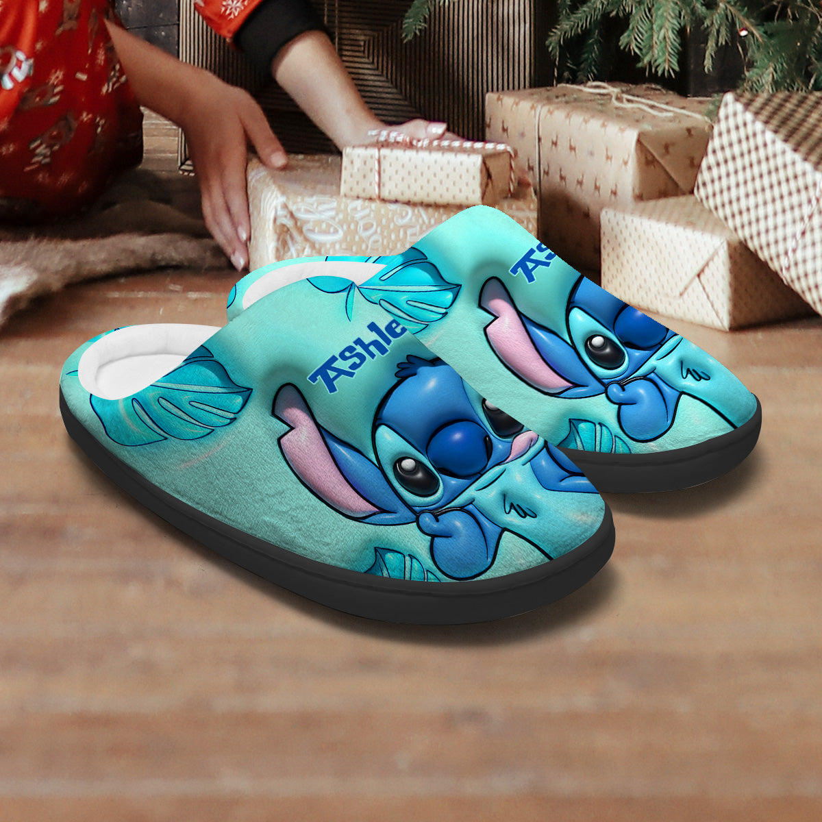 Personalized Ohana Slippers Custom Name Gift for Her
