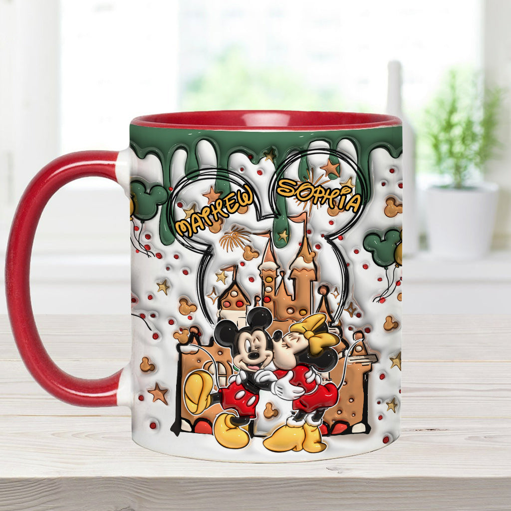 Personalized Accent Mug with Two-Tone Design for Couples