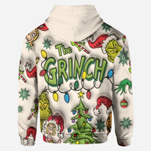 Load image into Gallery viewer, Personalized Grinch Hoodie &amp; Leggings Set Custom Name Gift for Christmas
