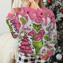 Load image into Gallery viewer, Personalized Merry Grinchmas Ugly Sweater for Christmas Gift
