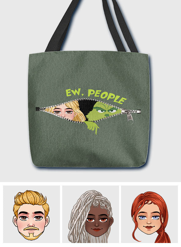 Personalized Ew People Tote Bag Custom Name Gift for Christmas