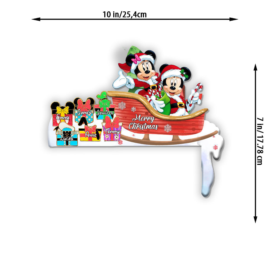 Personalized Merry Christmas Mouse Door Frame Decoration