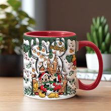 Load image into Gallery viewer, Personalized Christmas Mouse Accent Mug Custom Name Gift
