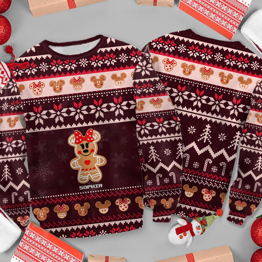 Personalized Merry Christmas Mouse Sweater Gift for Her