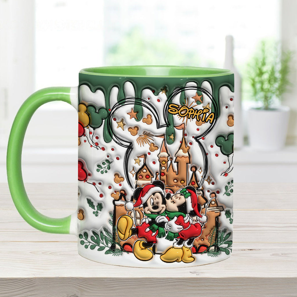 Personalized Christmas Mouse Accent Mug Custom Name Gift