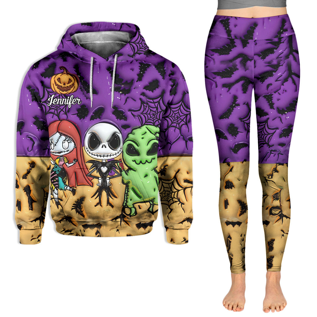 Personalized Nightmare Hoodie and Leggings Set for Halloween