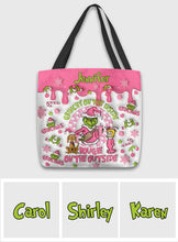 Load image into Gallery viewer, Personalized Grinchy On The Inside Tote Bag Custom Name Gift
