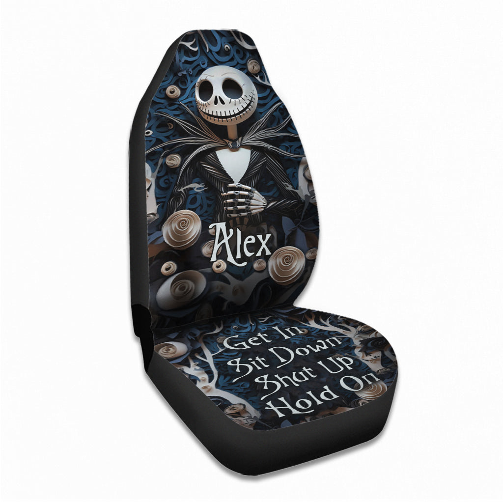 Personalized Nightmare Seat Covers Custom Name Gift for Halloween