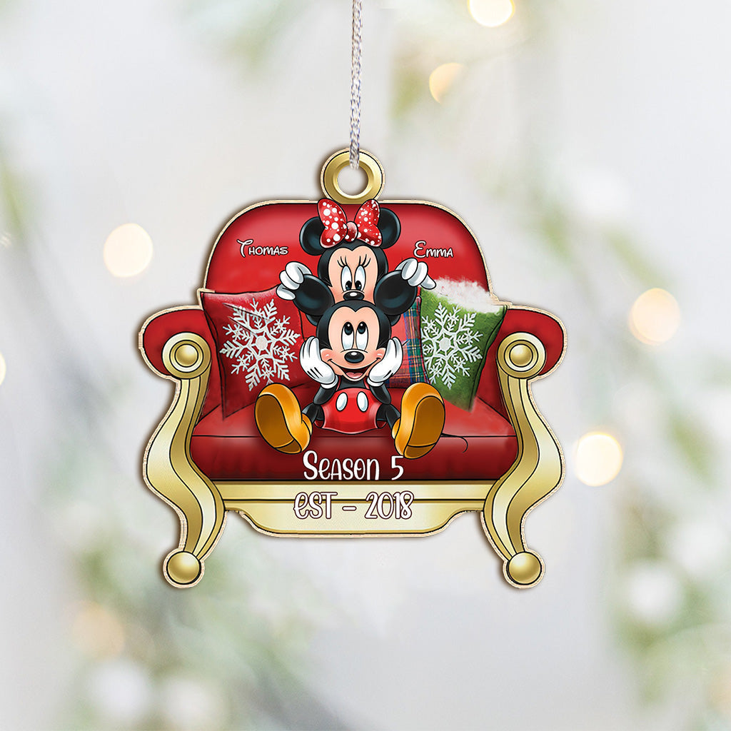 Personalized One-sided Mouse Ornament Custom Family Gift for Christmas