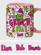Load image into Gallery viewer, Personalized Grinch Accent Mug Custom Name Holiday Gift
