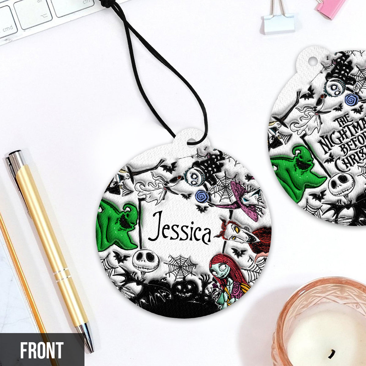 Personalized Nightmare Before Christmas Air Freshener Gift