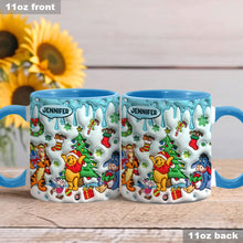 Load image into Gallery viewer, Personalized Christmas Accent Mug with Name for Mom or Dad
