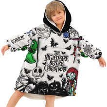 Load image into Gallery viewer, Personalized Nightmare Blanket Hoodie Custom Name Gift for Halloween
